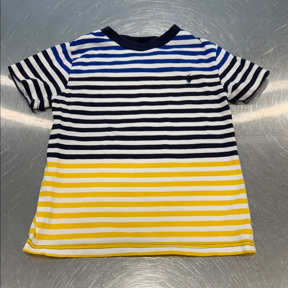 TWO Ralph Lauren Kids Striped Tee Shirts - Navy, White, and Yellow